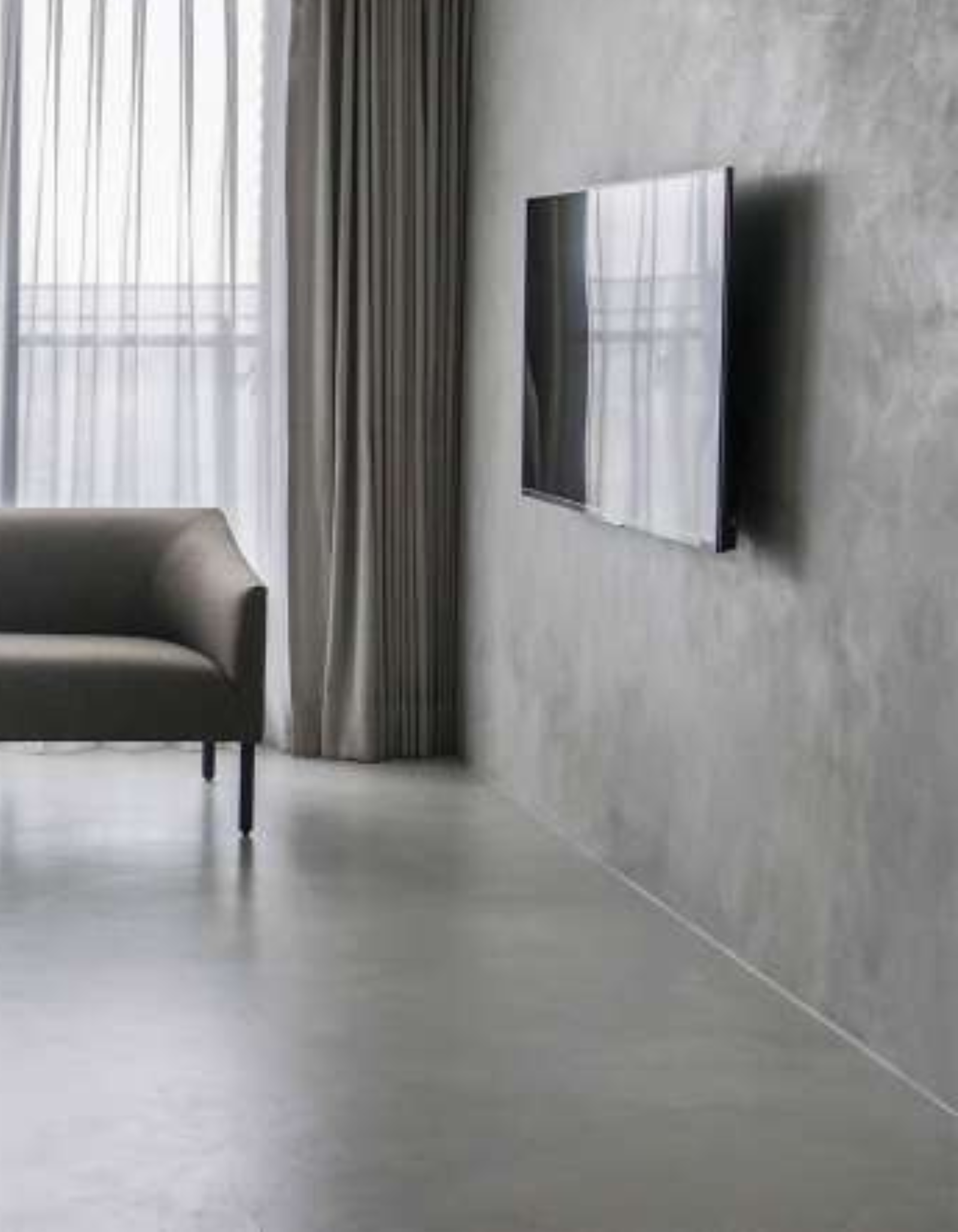 Microcement Finish Walls & Floors LIVING ROOM